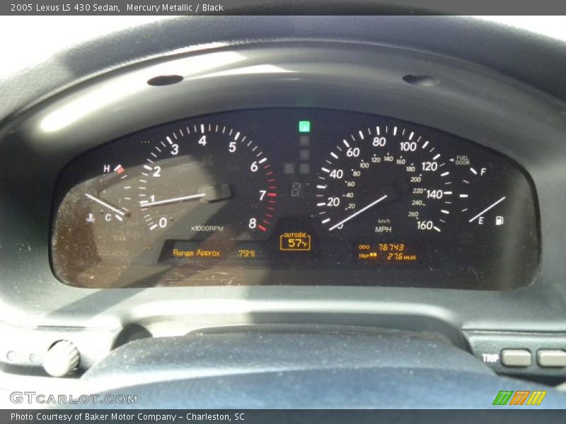 Mercury Metallic / Black 2005 Lexus LS 430 Sedan