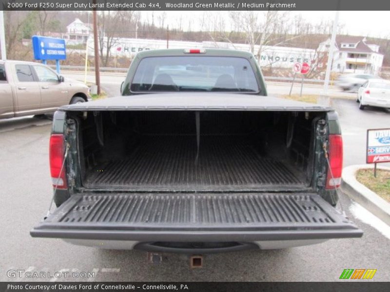 Woodland Green Metallic / Medium Parchment 2000 Ford F250 Super Duty Lariat Extended Cab 4x4