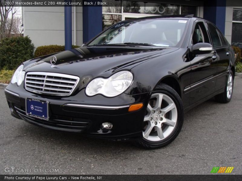 Black / Black 2007 Mercedes-Benz C 280 4Matic Luxury