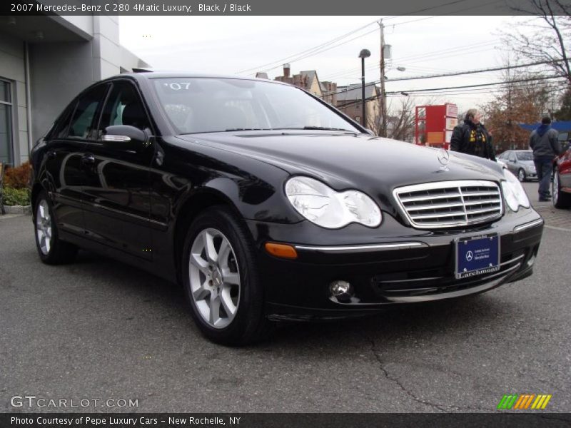 Black / Black 2007 Mercedes-Benz C 280 4Matic Luxury