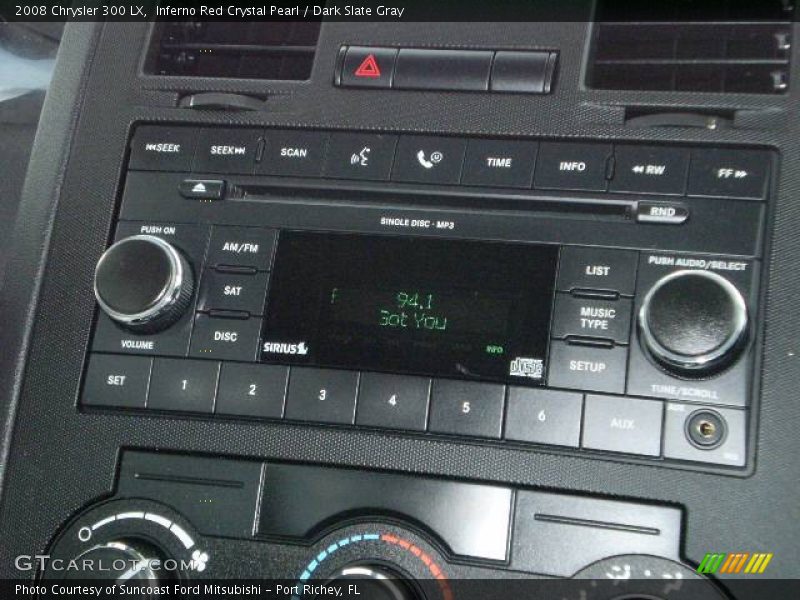 Inferno Red Crystal Pearl / Dark Slate Gray 2008 Chrysler 300 LX