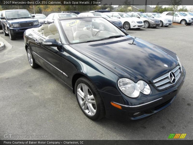 Black Opal Metallic / Stone 2007 Mercedes-Benz CLK 350 Cabriolet