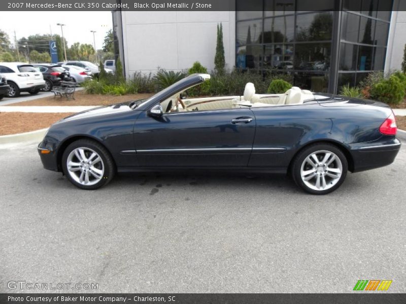 Black Opal Metallic / Stone 2007 Mercedes-Benz CLK 350 Cabriolet