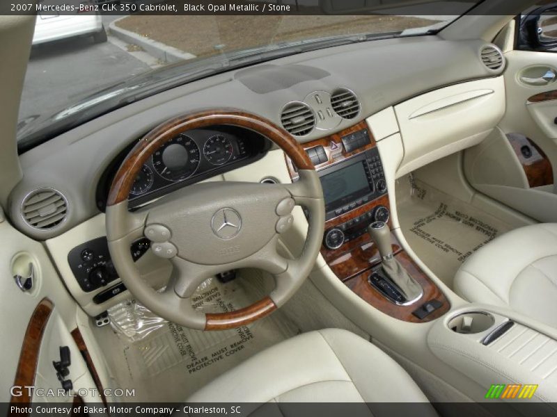 Black Opal Metallic / Stone 2007 Mercedes-Benz CLK 350 Cabriolet