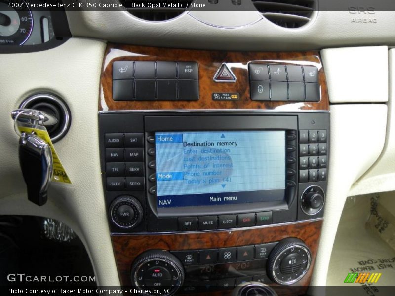 Black Opal Metallic / Stone 2007 Mercedes-Benz CLK 350 Cabriolet