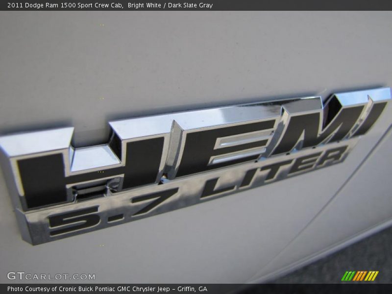 Bright White / Dark Slate Gray 2011 Dodge Ram 1500 Sport Crew Cab