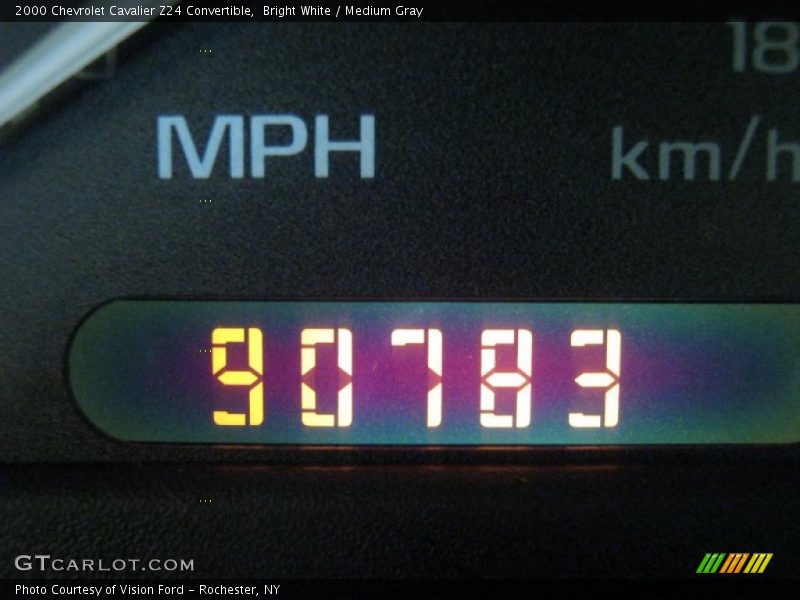 Bright White / Medium Gray 2000 Chevrolet Cavalier Z24 Convertible