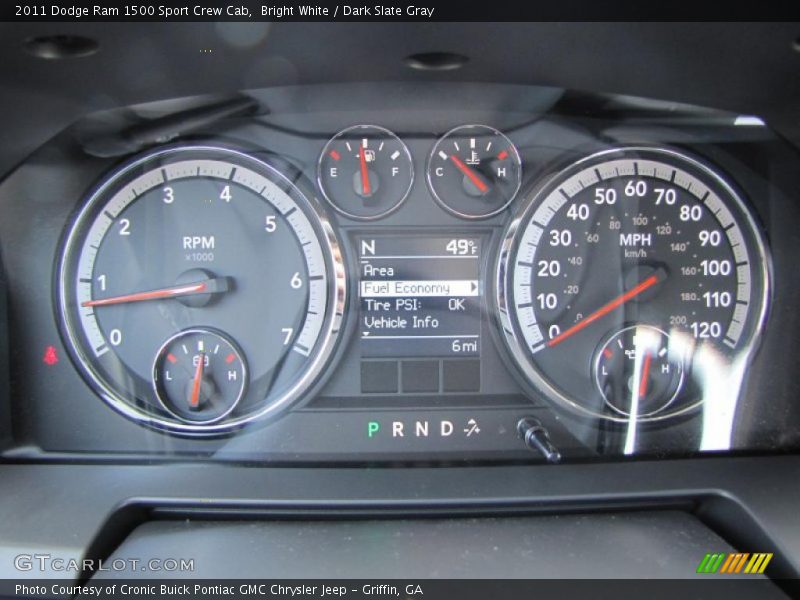 Bright White / Dark Slate Gray 2011 Dodge Ram 1500 Sport Crew Cab
