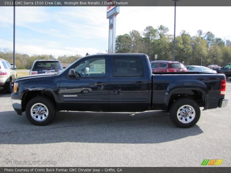 Midnight Blue Metallic / Dark Titanium 2011 GMC Sierra 1500 Crew Cab