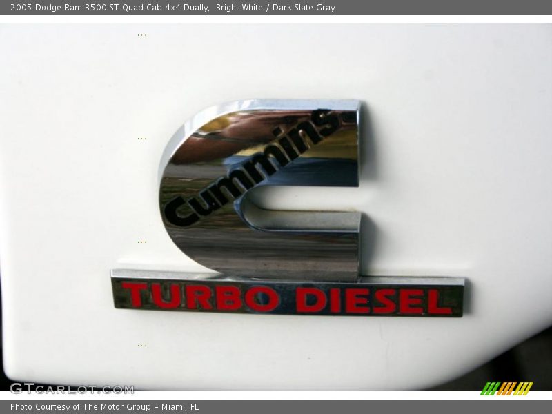 Bright White / Dark Slate Gray 2005 Dodge Ram 3500 ST Quad Cab 4x4 Dually