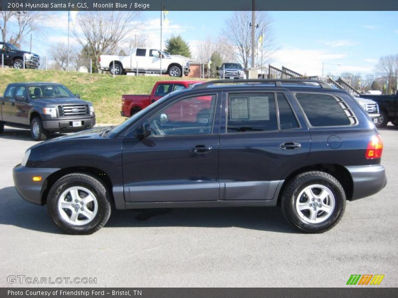 Moonlit Blue / Beige 2004 Hyundai Santa Fe GLS