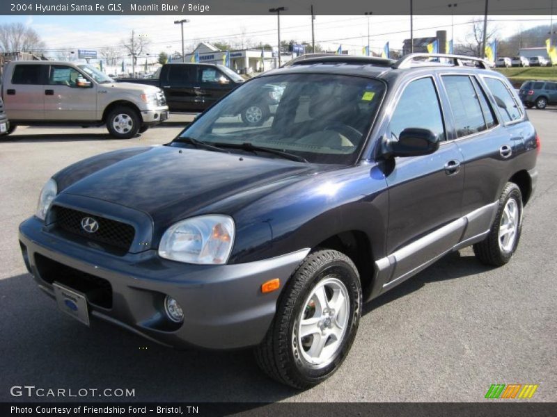 Moonlit Blue / Beige 2004 Hyundai Santa Fe GLS