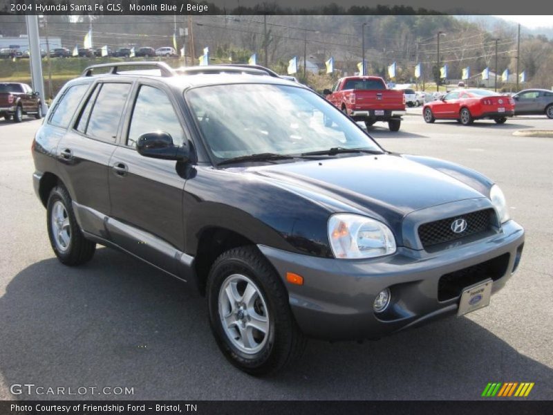 Moonlit Blue / Beige 2004 Hyundai Santa Fe GLS