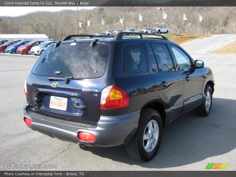 Moonlit Blue / Beige 2004 Hyundai Santa Fe GLS