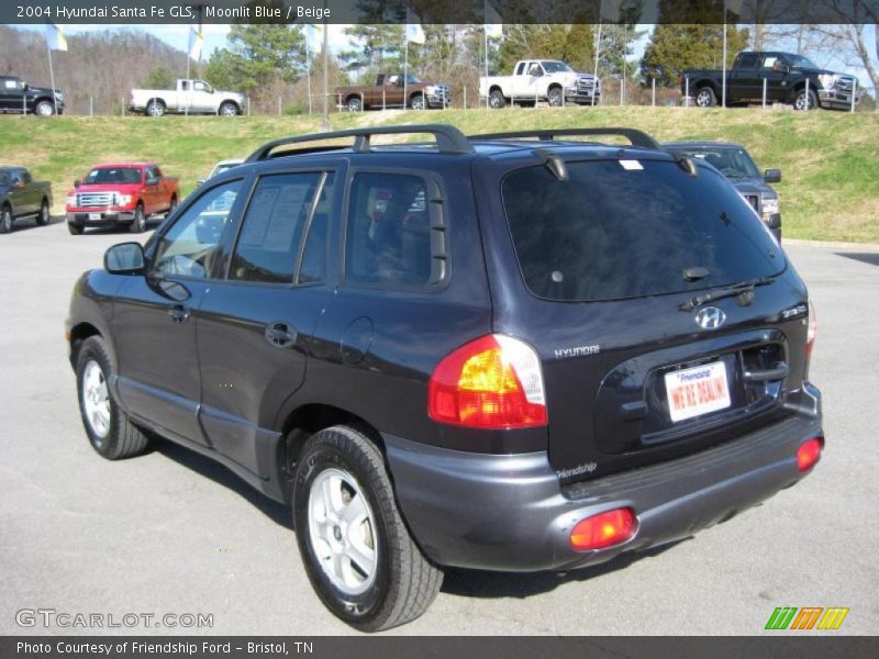 Moonlit Blue / Beige 2004 Hyundai Santa Fe GLS