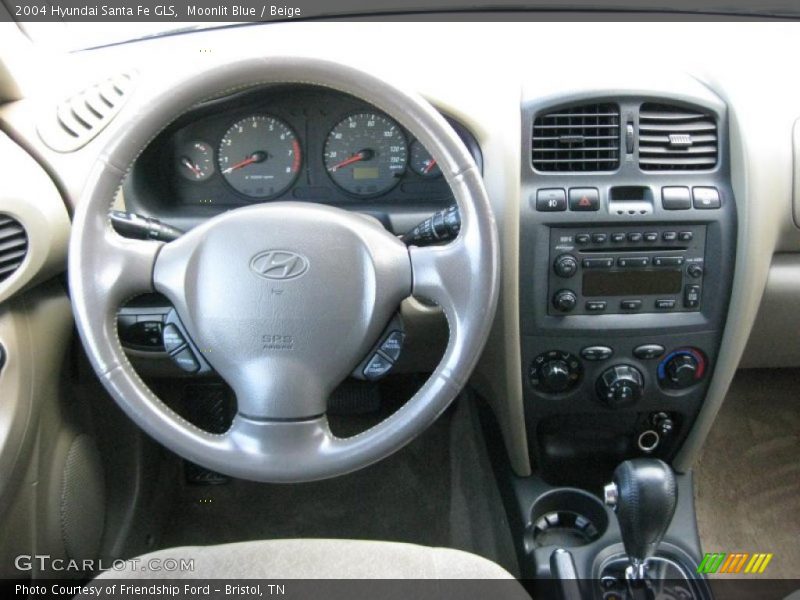 Moonlit Blue / Beige 2004 Hyundai Santa Fe GLS