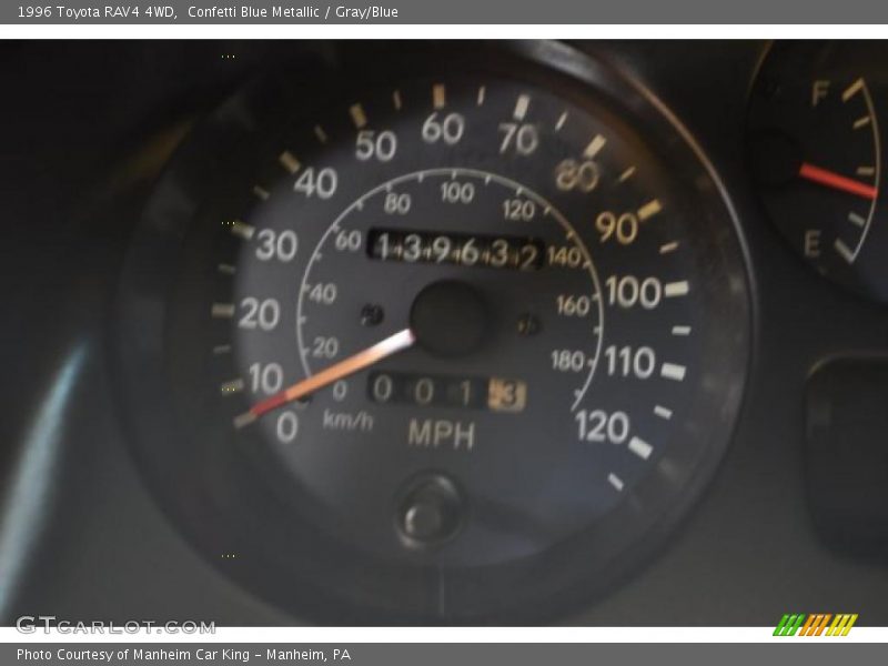 Confetti Blue Metallic / Gray/Blue 1996 Toyota RAV4 4WD