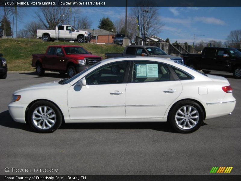 Powder White Pearl / Beige 2006 Hyundai Azera Limited