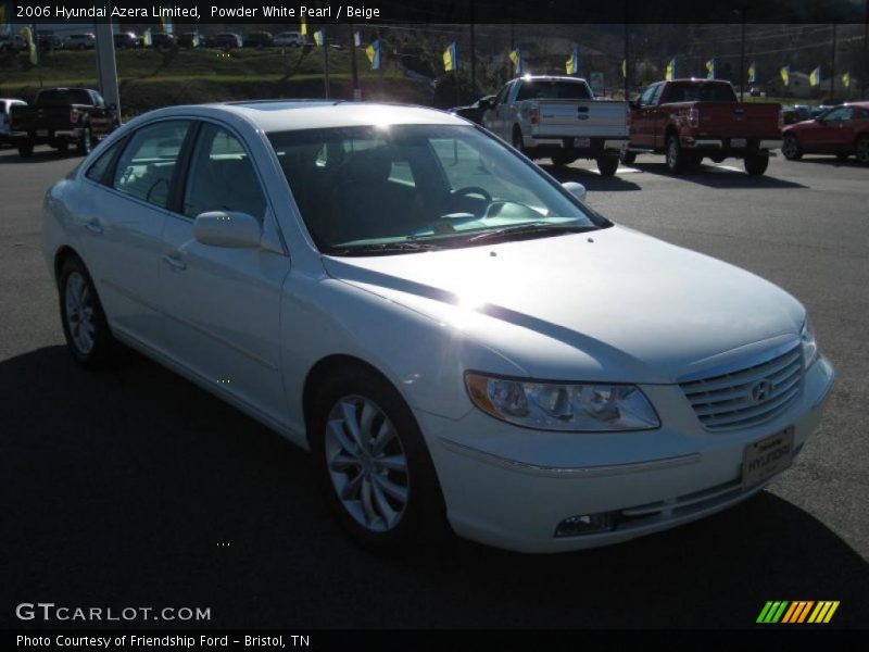 Powder White Pearl / Beige 2006 Hyundai Azera Limited