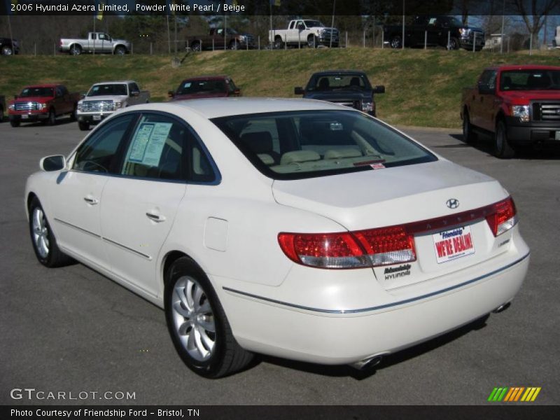 Powder White Pearl / Beige 2006 Hyundai Azera Limited