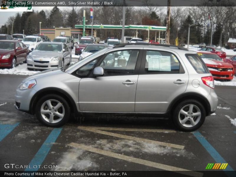 Silky Silver Metallic / Black 2007 Suzuki SX4 Convenience AWD