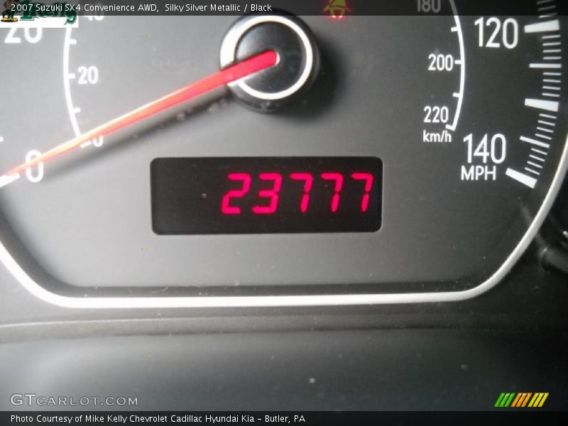 Silky Silver Metallic / Black 2007 Suzuki SX4 Convenience AWD