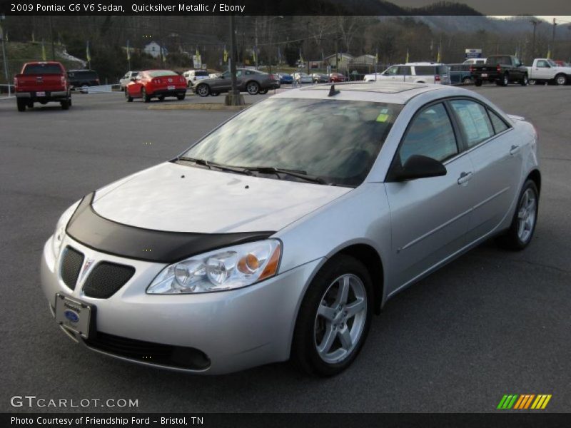 Quicksilver Metallic / Ebony 2009 Pontiac G6 V6 Sedan