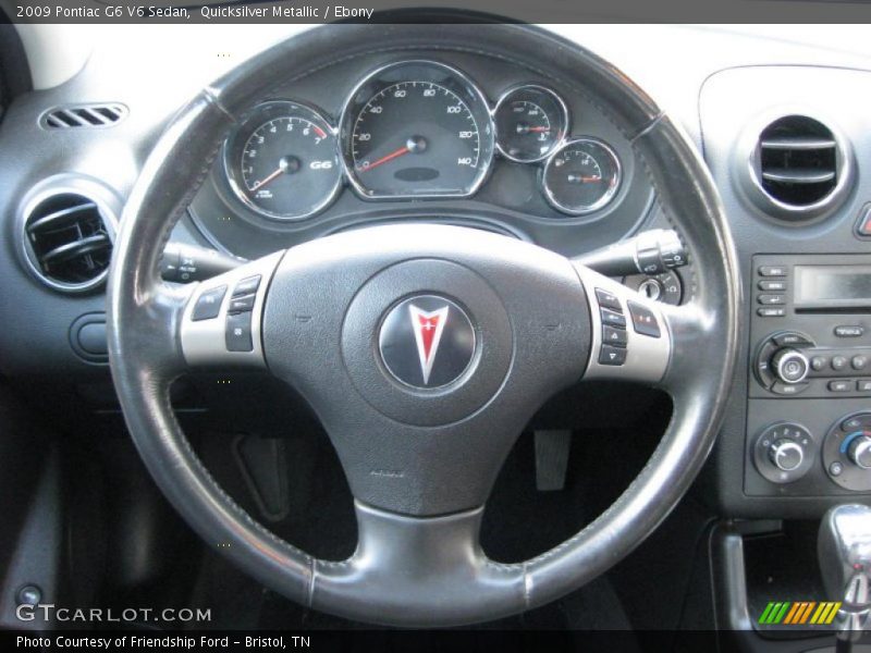 Quicksilver Metallic / Ebony 2009 Pontiac G6 V6 Sedan