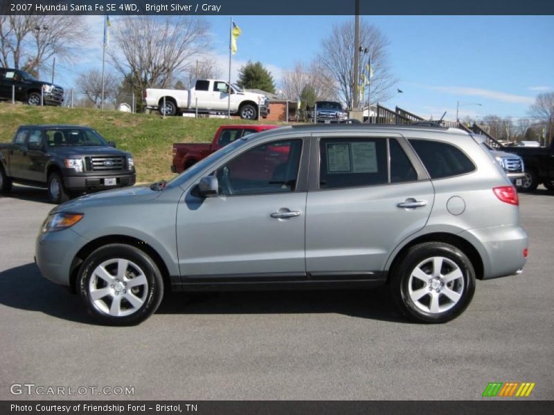 Bright Silver / Gray 2007 Hyundai Santa Fe SE 4WD