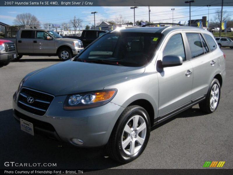 Bright Silver / Gray 2007 Hyundai Santa Fe SE 4WD
