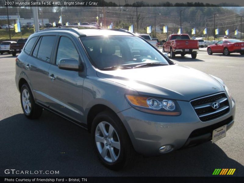 Bright Silver / Gray 2007 Hyundai Santa Fe SE 4WD