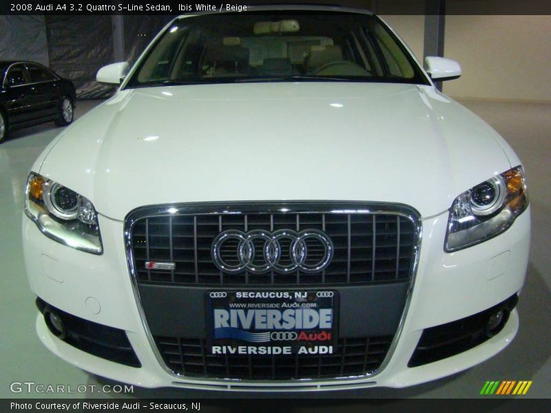 Ibis White / Beige 2008 Audi A4 3.2 Quattro S-Line Sedan