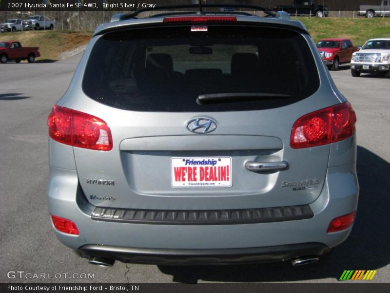 Bright Silver / Gray 2007 Hyundai Santa Fe SE 4WD