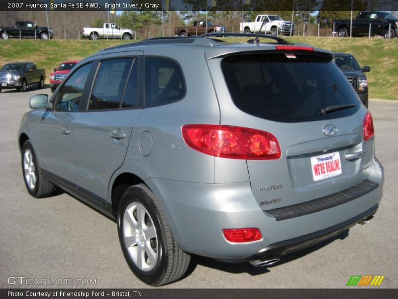 Bright Silver / Gray 2007 Hyundai Santa Fe SE 4WD