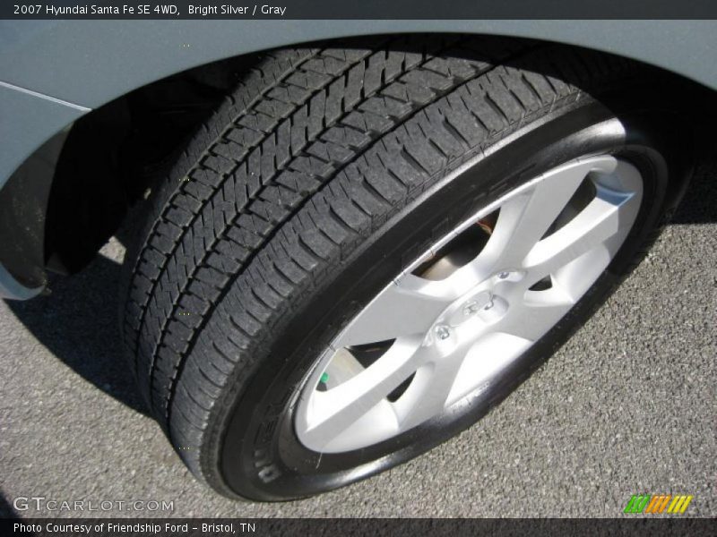 Bright Silver / Gray 2007 Hyundai Santa Fe SE 4WD