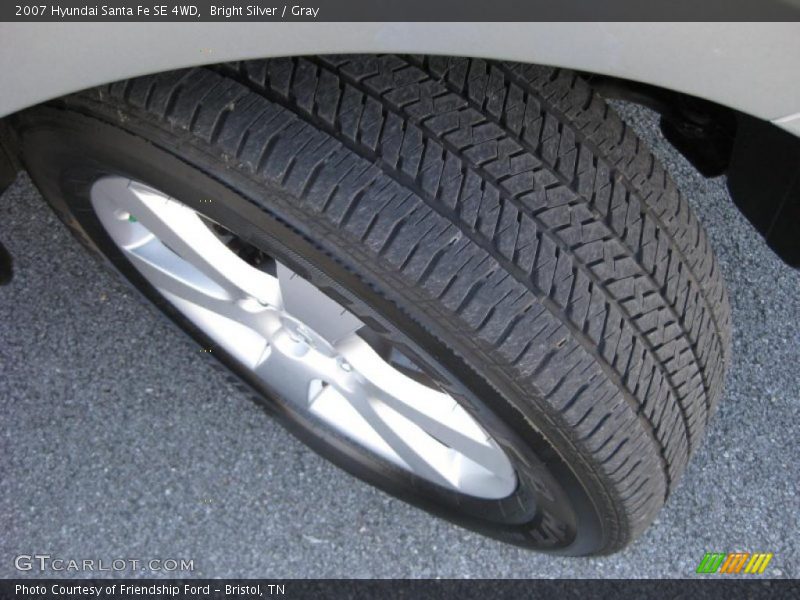 Bright Silver / Gray 2007 Hyundai Santa Fe SE 4WD