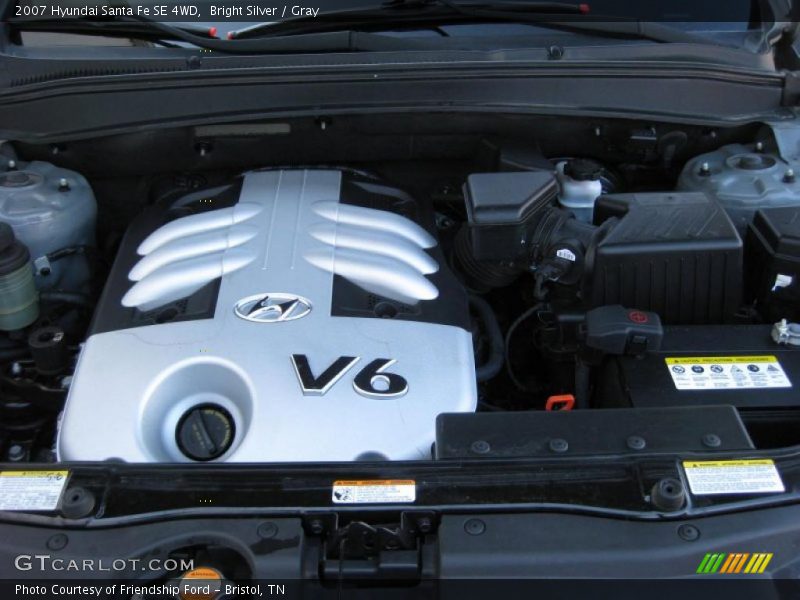 Bright Silver / Gray 2007 Hyundai Santa Fe SE 4WD