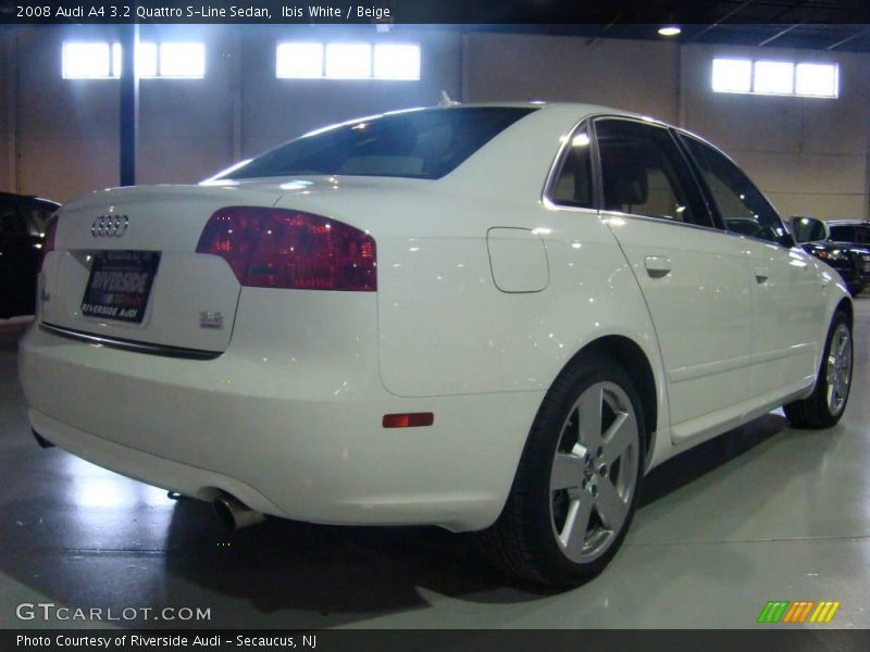 Ibis White / Beige 2008 Audi A4 3.2 Quattro S-Line Sedan