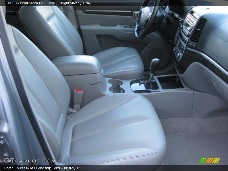 Bright Silver / Gray 2007 Hyundai Santa Fe SE 4WD