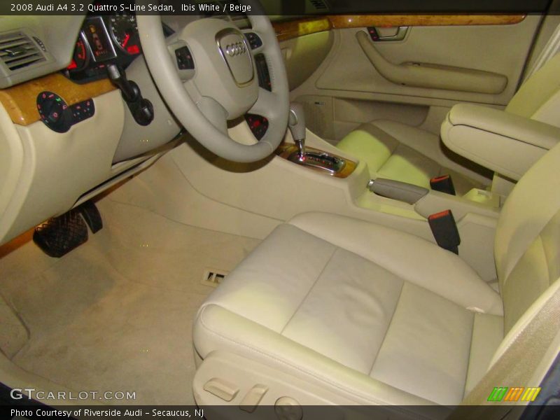 Ibis White / Beige 2008 Audi A4 3.2 Quattro S-Line Sedan