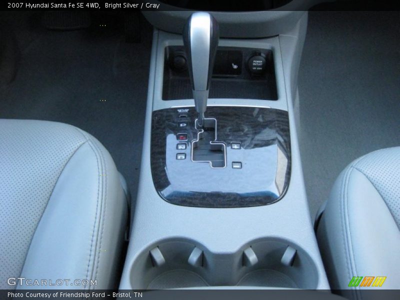 Bright Silver / Gray 2007 Hyundai Santa Fe SE 4WD