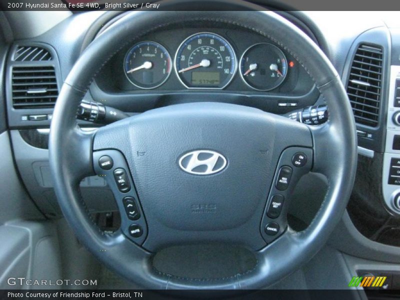 Bright Silver / Gray 2007 Hyundai Santa Fe SE 4WD