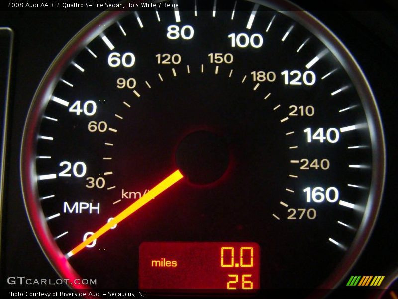 Ibis White / Beige 2008 Audi A4 3.2 Quattro S-Line Sedan