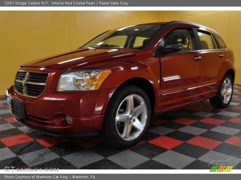 Inferno Red Crystal Pearl / Pastel Slate Gray 2007 Dodge Caliber R/T