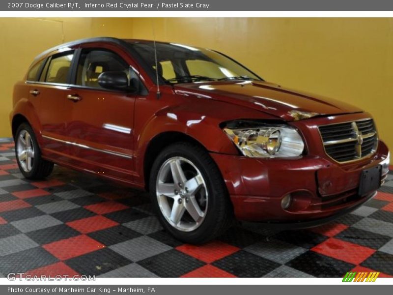 Inferno Red Crystal Pearl / Pastel Slate Gray 2007 Dodge Caliber R/T
