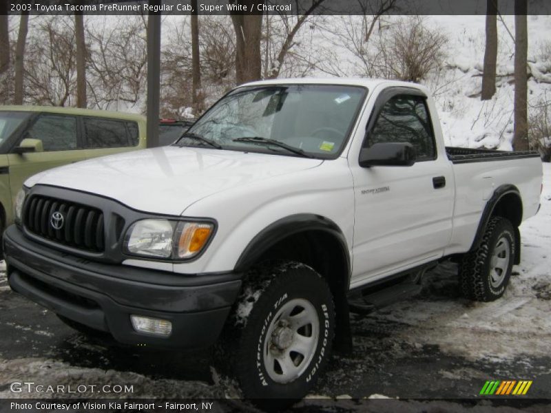 Super White / Charcoal 2003 Toyota Tacoma PreRunner Regular Cab