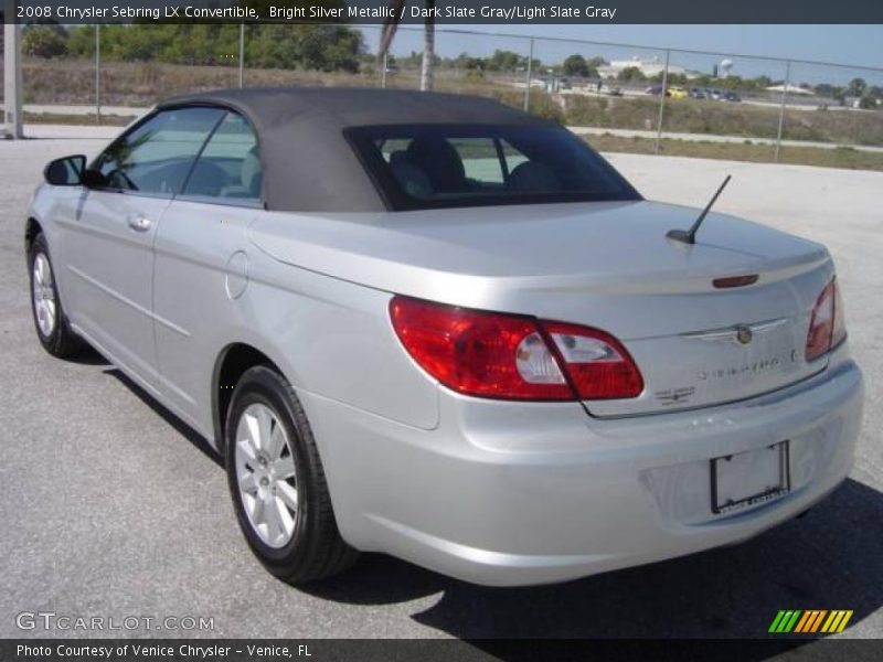 Bright Silver Metallic / Dark Slate Gray/Light Slate Gray 2008 Chrysler Sebring LX Convertible