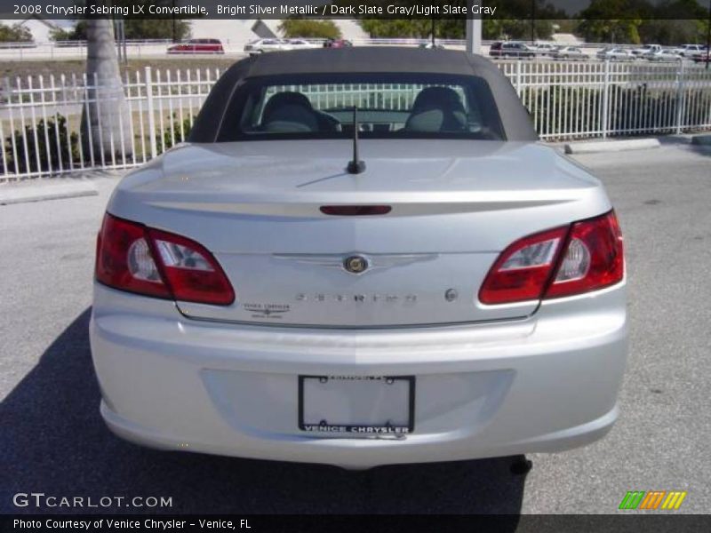 Bright Silver Metallic / Dark Slate Gray/Light Slate Gray 2008 Chrysler Sebring LX Convertible