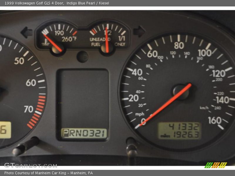 Indigo Blue Pearl / Kiesel 1999 Volkswagen Golf GLS 4 Door