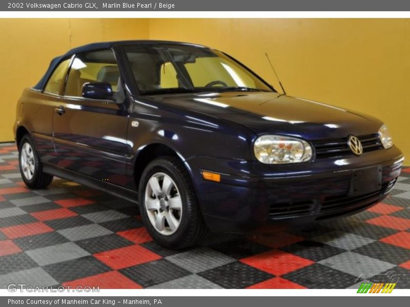 Marlin Blue Pearl / Beige 2002 Volkswagen Cabrio GLX